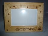 Happy Birthday laser engraved 4x6 Picture Frame