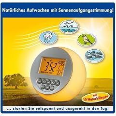 Welness Wecker mit Naturkl�ngen und Sunrise Touch-Funktion - Das sanfte Aufwach-Erlebnis wie beim Sonnenaufgang in der Natur