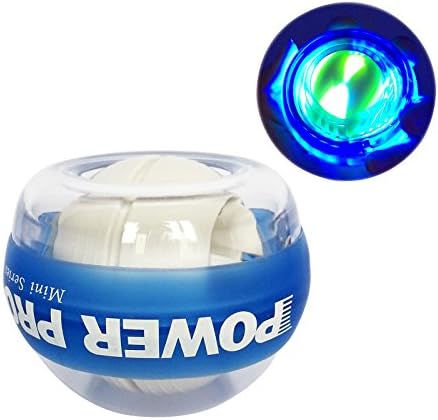 Mini Power Spinner Gyroscopic Wrist and Forearm Exerciser with Light, Blue