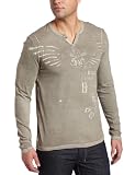 Image of Buffalo by David Bitton Men's Nucam Knit Henley Shirt, Dark Beige, Medium