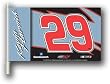 Set of 2 Set of 2 Kevin Harvick CAR FLAG w/Wall Brackett Set of 2 - NASCAR