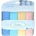 Soft Cotton Washcloths - 4 pk - Blue / Aqua / Yellow / Peach