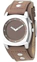 Fossil BG2147 Stainless Steel Gents Kalido Brown Leather Cuff Watch