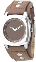 Fossil BG2147 Stainless Steel Gents Kalido Brown Leather Cuff Watch