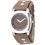 Fossil BG2147 Stainless Steel Gents Kalido Brown Leather Cuff Watch