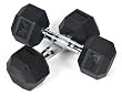 j/fit 20lb Rubber Hex Dumbbells (Pair)