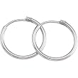 Platinum Hoop Earrings