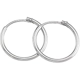 Platinum Hoop Earrings