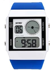 nisex LCD Display Silicone Band Quartz Movement Jelly Women Watch for Girls SK-177
