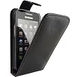 Media Products UK Samsung Galaxy Ace S5830 Black PU Leather Flip Case Cover Skin