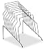 Fellowes 72614 Step File Wire Organizer Rack, 8 Sections, Black, Carton of 4
