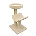 Molly and Friends "Simple Sleeper" Premium Handmade 2-Tier Cat Tree with Sisal, Model 23, Beige