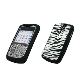 Zebra Stripes Design Soft Silicone Gel Skin Cover Case for Blackberry Curve 8300 / 8310 / 8320 / 8330 [Accessory Export Packaging]
