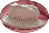 Embroidered Flower Linen Girls' Hat Great Summer Hat