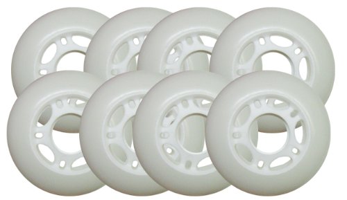 WHITE Blank 76mm 85A Inline OUTDOOR Skate Wheels