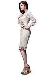 Long Sleeves Lace Crystal Crystals Sheath Evening Dress/Mother-of-the-Bride Dress/Prom Dress/Party Dress/Wedding Dress 