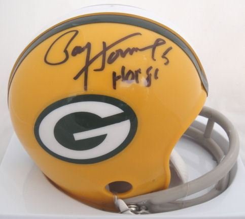 PAUL HORNUNG SIGNED AUTOGRAPHED GREEN BAY PACKERS MINI HELMET W/ HOLOGRAM + COA