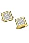 14K Solid Gold Men's Diamond Cufflinks with 1.26 Carat Sparkling Diamonds