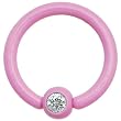 14 Gauge Clear Gem Pink BCR Captive Ring