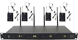 Hisonic 4 X 16-Channel UHF Wireless Headset & Lapel Microphone System, HSU8400L