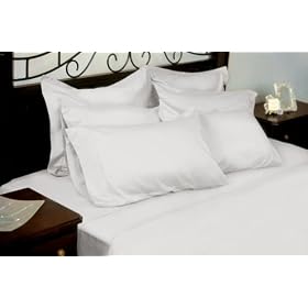 Egyptian Cotton 350 Thread Count Extra Deep Pocket Sheet Set White Queen