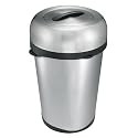 Polder WB-1717-75 Indoor/Outdoor 16-Gallon Trash Can, Brushed Stainless Steel