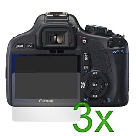 GTMax 3 LCD Screen Protector - 3.4 Inch for Canon Digital SLR EOS 550D/Rebel T2i