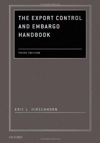 The Export Control and Embargo Handbook