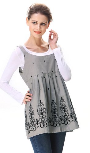 Anti-Radiation Maternity Clothes, Dress 8900806 Grey/Black,Protect You and Your Baby!