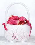 Pink Floral Flower Basket