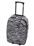 Safari Black/White Zebra Print Carry-On Hand Luggage Case 19"