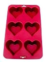 SiliconeZone Heart Muffin Pan, Red