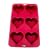 Silicone Zone Silicone Heart Pan, 6 Cup, Red, 27 x 16.5 x 3 cm