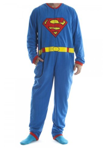 Superman Costume Union Pajama Suit With Cape