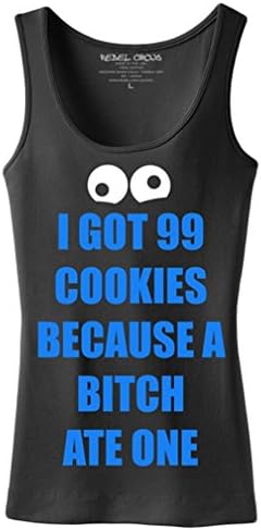 REBEL CIRCUS Women's Cookies! Tank Top M Black