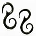 Pair 12 Gauge (2mm) Tribal Spiral Horn Hanger Plugs Organic Body Jewelry