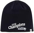 Seattle Seahawks 47 Brand Super Bowl XLVIII Champions Navy Winter Beanie Cap