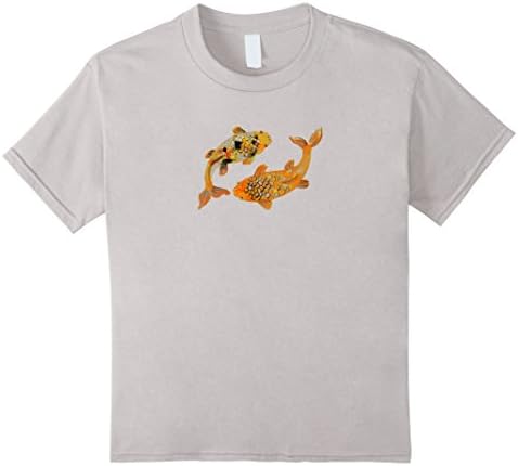 Kids Koi Fish T-Shirt - Chinese Koi Carp Fish Graphic Shirts 4 Silver