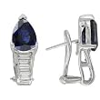 14K White Gold Sapphire and Diamond Earrings
