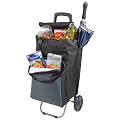 Einkaufstrolley mit gro�em Hauptfach und Stahlgestell - mit K�hlfach mit Rei�verschluss - 37 x 93,5 x 29 cm - schwarz (5772)