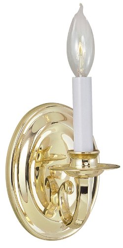 World Imports Lighting 3201-01 1-Light Wall Sconce, Polished Brass