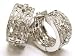 Jewelry : Hoop Earrings Pave Set with Fine Quality Diamonds, 18k White Gold (T.w 2.31)