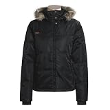 Womens Columbia Quick Pick Bomber Coat Jacket Parka, Black, Faux Fur Hood