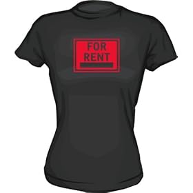 FOR RENT Sign Logo Womens Babydoll tee Shirt in 6 Colors Small thru XL