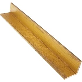 Brass 385 H02 Extruded Angle 0.5" x 1" x 0.125" Cut to 24"