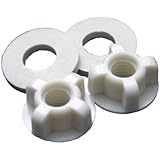 LASCO 14-1061 Toilet Seat Hinge 3/8-Inch Plastic Bolt Nuts and Washers, 2-Pack