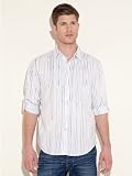 GUESS Drip Print Long-Sleeve Shirt, NEUTRAL (XS)