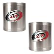 Carolina Hurricanes NHL 2pc Stainless Steel Can Holder Set- Primary Logo by Great American Products