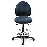 Perch Desk Chair - Medium Back, Footring, High Desk Height - Port Fabric -  ....