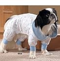 Pawprint Dog Pajama - Dog PJ Blue Medium